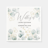 緑のユーカリ緑のフローラ園 スタンダードカクテルナプキン (正面)