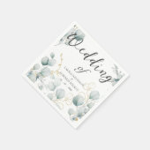 緑のユーカリ緑のフローラ園 スタンダードカクテルナプキン (角)