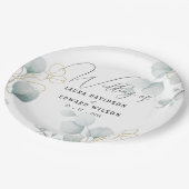 緑のユーカリ緑のフローラ園 ペーパープレート (アングル)