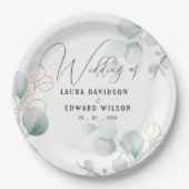 緑のユーカリ緑のフローラ園 ペーパープレート (正面)