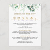 緑のユーカリ緑の金ゴールド詳細のタイムライン エンクロージャーカード (正面)