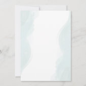 緑のユーカリ葉の赤ちゃんシャワー 招待状 (裏面)