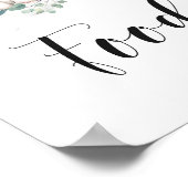 緑のユーカリ葉ウゾウの看板 ポスター (角)