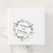 緑のユーカリ葉スグリーンボタニッ結婚クス フェイバータグ (インサイチュ)