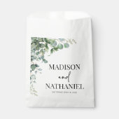 緑のユーカリ葉スグリーンボタニッ結婚クス フェイバーバッグ (正面)