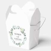 緑のユーカリ葉スグリーンボタニッ結婚クス フェイバーボックス (オープン)