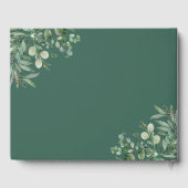 緑のユーカリ葉ス結婚ズの ゲストブック (裏面)