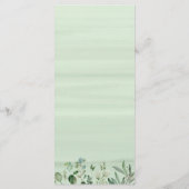 緑のユーカリ葉ス結婚ズの メニュー (裏面)