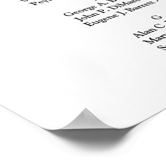 緑のユーカリ葉ス金ゴールドボーホ座席表 ポスター (角)