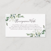 緑のユーカリ詩ハネムーンウィッシュ エンクロージャーカード (正面)