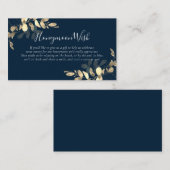 緑のユーカリ詩ハネムーンウィッシュ エンクロージャーカード (正面/裏面)
