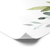 緑のユーカリ赤ちゃんシャワーへようこそ ポスター (角)