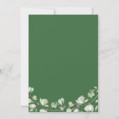 緑のユーカリ金ゴールド幾何学的フレーム写真 セーブザデート (裏面)