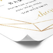 緑のユーカリ金ゴールド幾何学mom-osaバー徴候 ポスター (角)