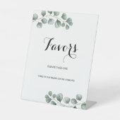 緑のユーカリ離れスの恩恵を1つ取って 台座サイン (正面)