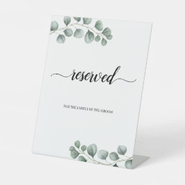 緑のユーカリ離れス書道予約 台座サイン