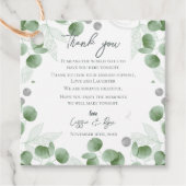 緑のユーカリ離れス自然インスパイア結婚ズ フェイバータグ (正面)