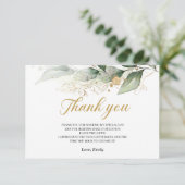 緑のユーカリ離れス金ゴールドサンキューカード サンキューカード (スタンド正面)