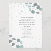 緑のユーカリ離れパービシャワー双子 招待状 (正面/裏面)