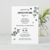 緑のユーカリ·ハネムーン·シャワー 招待状 (スタンド正面)