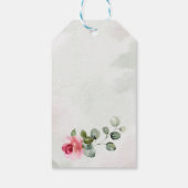 緑のユーカリ・マゼンタピーニーバラの恩恵 ギフトタグ (裏面)