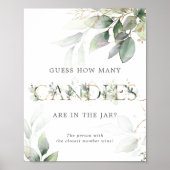 緑のユーカリ 何個のキャンディー サイン (正面)