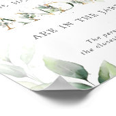 緑のユーカリ　何個のキャンディー　サイン ポスター (角)