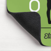 緑のヨガポーズシルエットパーソナライズされた マウスパッド (コーナー)