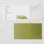 緑のヨガ-ビジネス 名刺 (正面/裏面)