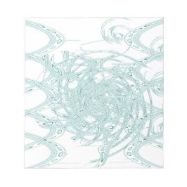 緑のライトデザインオン白 ノートパッド