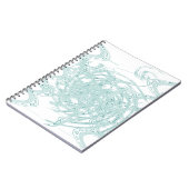 緑のライトデザインオン白 ノートブック (左側)