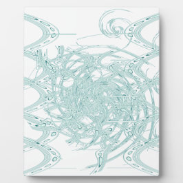 緑のライトデザインオン白 フォトプラーク