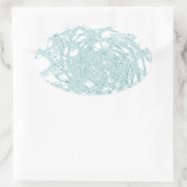 緑のライトデザインオン白 楕円形シール (バッグ)