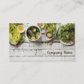 緑のライフスタイルサラダレストランのベジタリアンの食糧 名刺 (正面)
