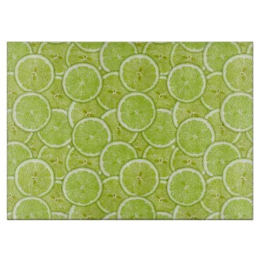 緑のライムの切れのパターン カッティングボード (正面)