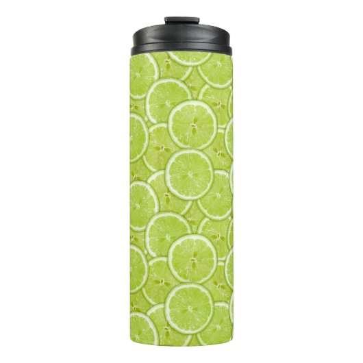 緑のライムの切れのパターン タンブラー (正面)