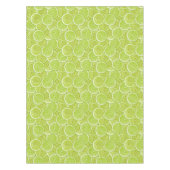 緑のライムの切れのパターン テーブルクロス (正面)