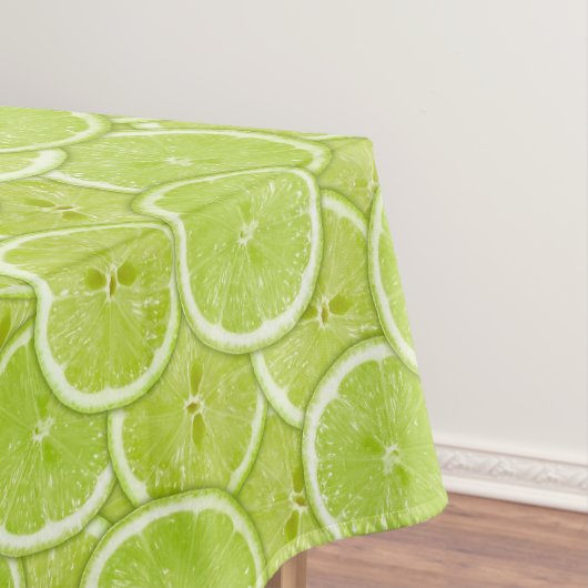 緑のライムの切れのパターン テーブルクロス (インサイチュ)