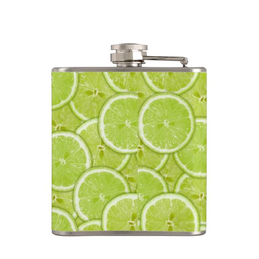 緑のライムの切れのパターン フラスク (裏面)