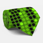 緑のライムの黒のネオンレトロは芸術に点を打ちます ネクタイ (ロール)