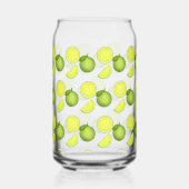 緑のライムパターン ガラス缶 (正面)