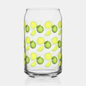 緑のライムパターン ガラス缶 (左)