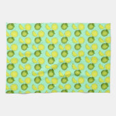 緑のライムパターン キッチンタオル (横)