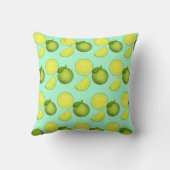緑のライムパターン クッション (裏面)