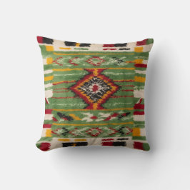 緑のラグ枕：伝統的美しいモダン クッション