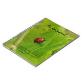 緑のラディバグの葉信仰の祈りの言葉ジャーナル ノートブック (左側)