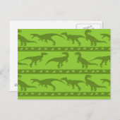 緑のラプターパターン ポストカード (正面/裏面)