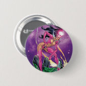 緑のランタンおよびスターサファイア-色 缶バッジ (正面&裏面)