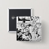 緑のランタンおよび抜け目がないパネル2 缶バッジ (正面&裏面)