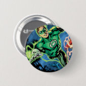 緑のランタンおよび抜け目がないパネル 缶バッジ (正面&裏面)